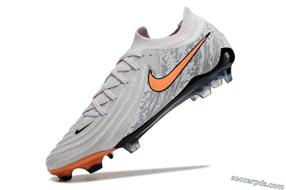 Nike Phantom Luna Elite FG Low-Tops Football Boots - Grey/Orange/Black 4