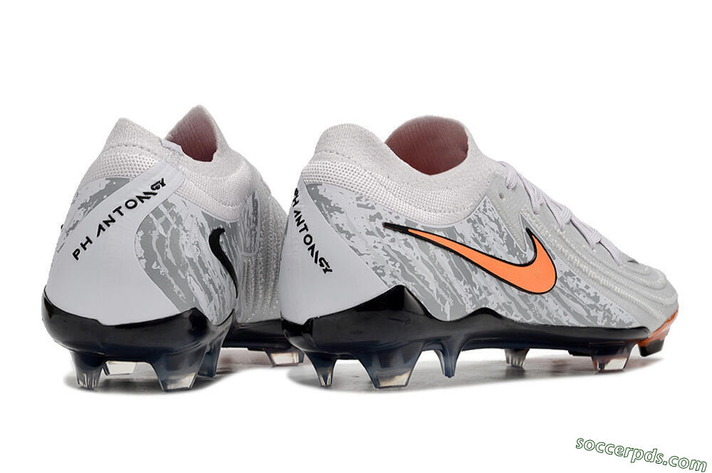 Nike Phantom Luna Elite FG Low-Tops Football Boots - Grey/Orange/Black 6