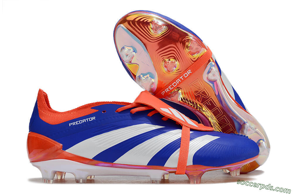 Adidas Predator Elite Foldover Tongue FG Low-Tops Football Boots - Blue/White/Red 1