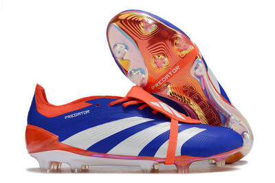 Adidas Predator Elite Foldover Tongue FG Low-Tops Football Boots - Blue/White/Red