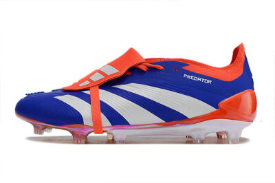 Adidas Predator Elite Foldover Tongue FG Low-Tops Football Boots - Blue/White/Red