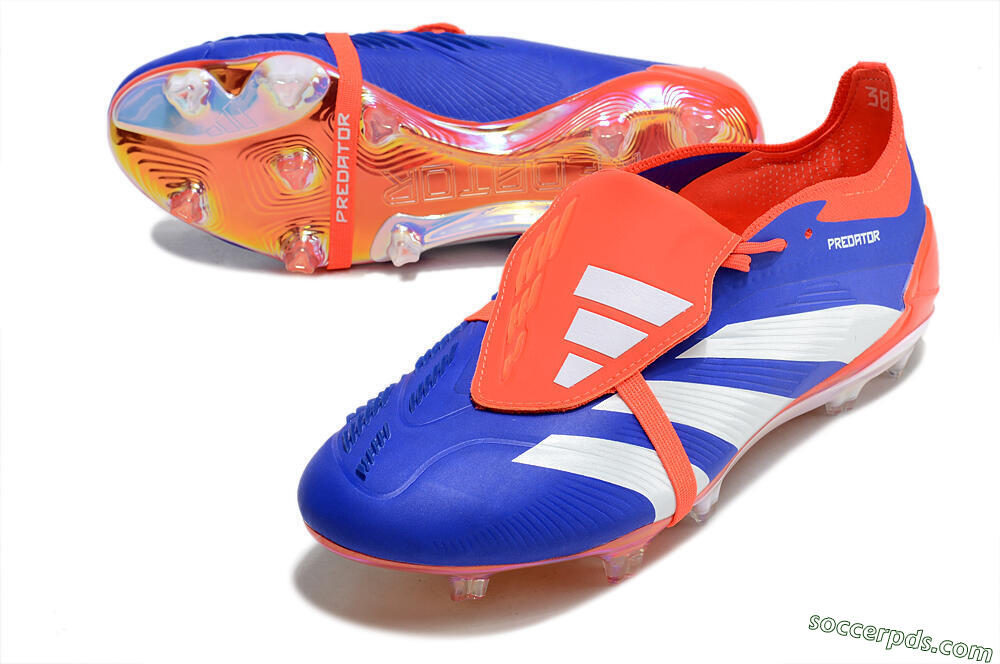 Adidas Predator Elite Foldover Tongue FG Low-Tops Football Boots - Blue/White/Red 3