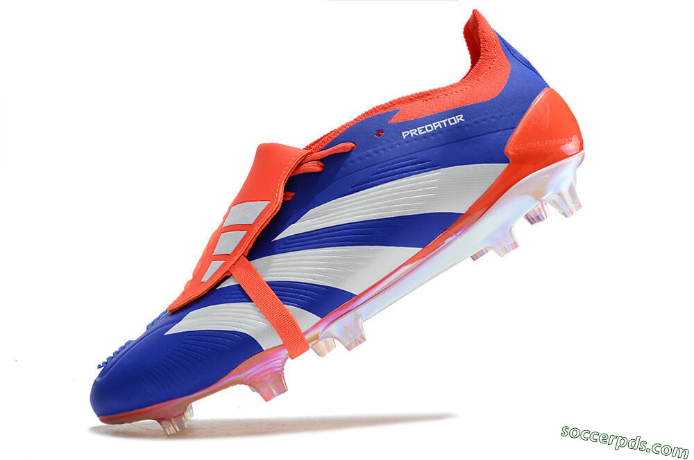 Adidas Predator Elite Foldover Tongue FG Low-Tops Football Boots - Blue/White/Red 5