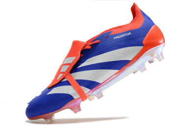 Adidas Predator Elite Foldover Tongue FG Low-Tops Football Boots - Blue/White/Red