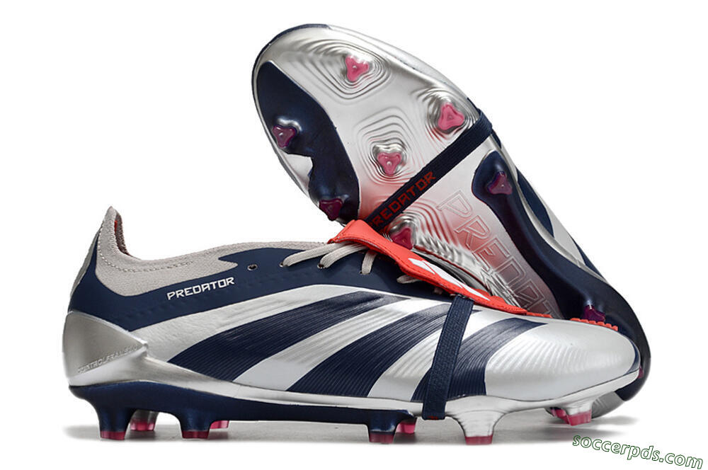 Adidas Predator Elite Foldover Tongue FG Low-Tops Football Boots - Silver/Black/Red 1