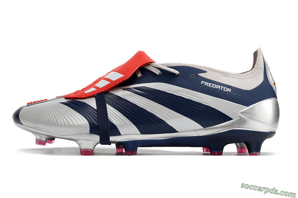 Adidas Predator Elite Foldover Tongue FG Low-Tops Football Boots - Silver/Black/Red 2
