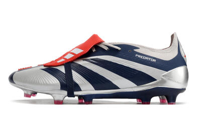 Adidas Predator Elite Foldover Tongue FG Low-Tops Football Boots - Silver/Black/Red