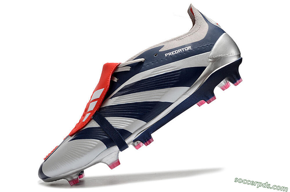 Adidas Predator Elite Foldover Tongue FG Low-Tops Football Boots - Silver/Black/Red 4