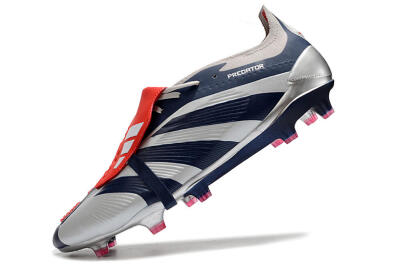 Adidas Predator Elite Foldover Tongue FG Low-Tops Football Boots - Silver/Black/Red