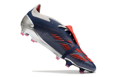 Adidas Predator Elite Foldover Tongue FG Low-Tops Football Boots - Silver/Black/Red