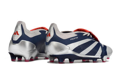 Adidas Predator Elite Foldover Tongue FG Low-Tops Football Boots - Silver/Black/Red