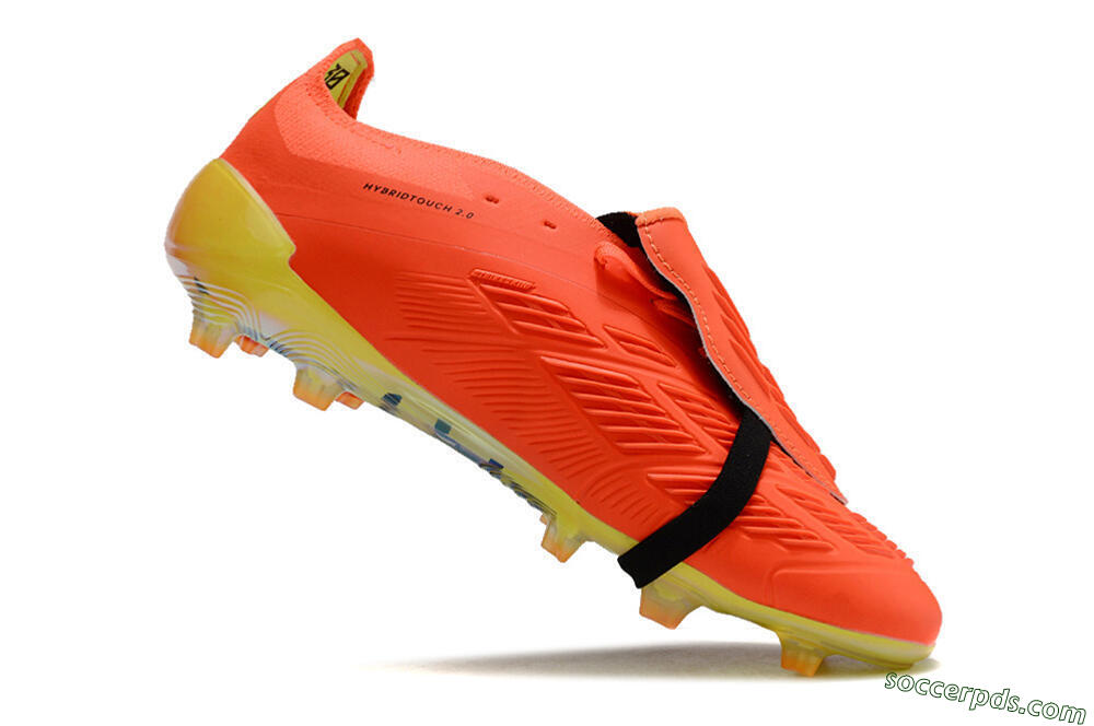 Adidas Predator Elite Foldover Tongue FG Low-Tops Football Boots - Red/Black/Yellow 4