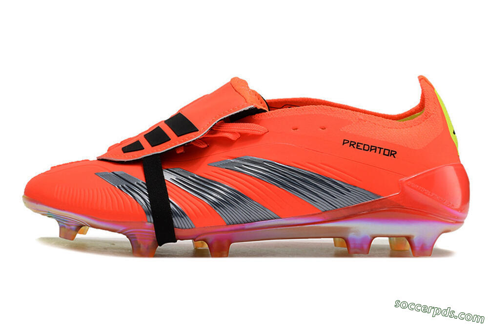 Adidas Predator Elite Foldover Tongue FG Low-Tops Football Boots - Red/Black/Yellow 2