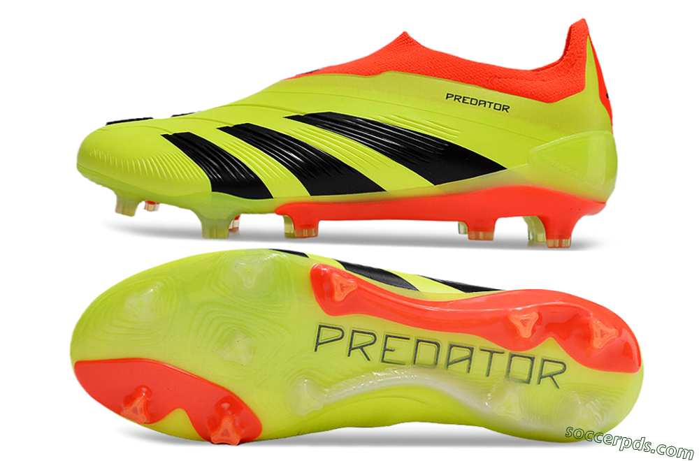 Adidas Predator Accuracy+ Laceless FG Low-Tops Football Boots - Yellow/Black/Orange 0