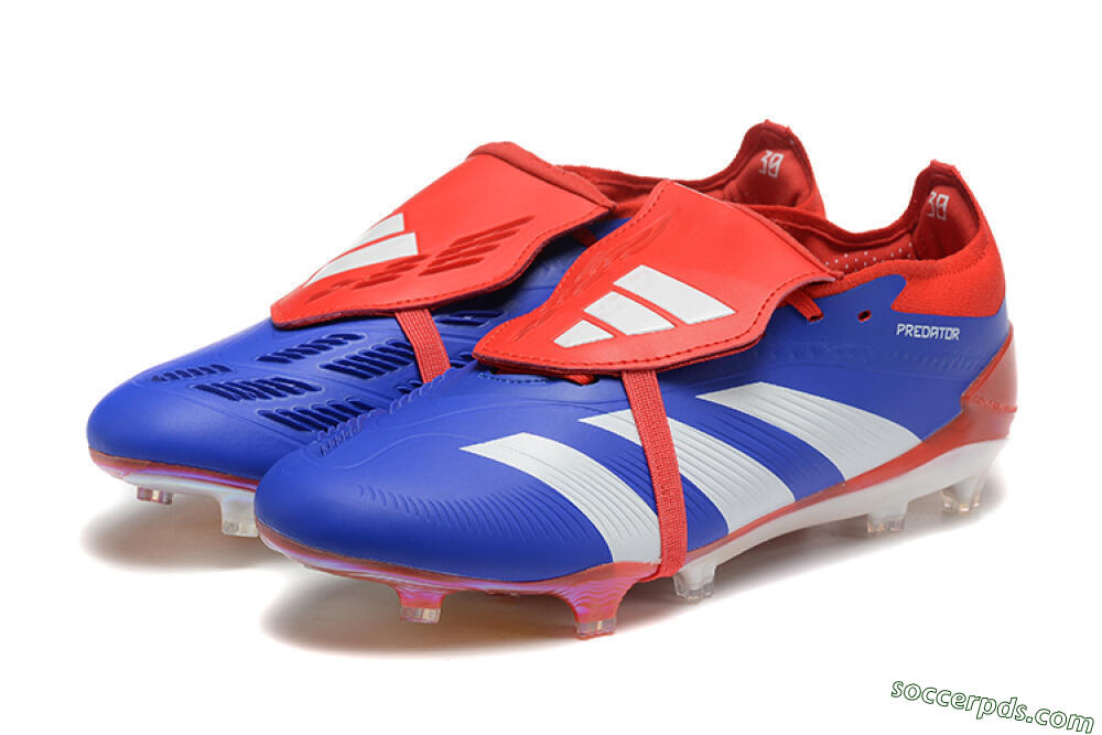 Adidas Predator Elite Foldover Tongue FG Low-Tops Football Boots - Blue/White/Red 9
