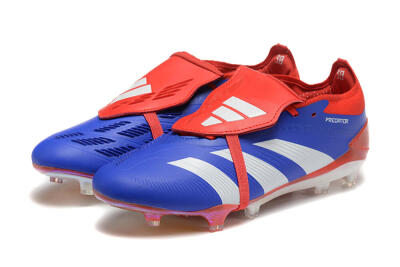 Adidas Predator Elite Foldover Tongue FG Low-Tops Football Boots - Blue/White/Red