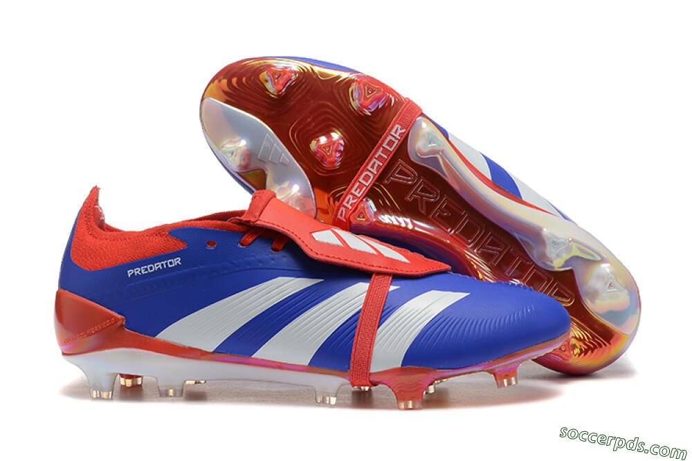 Adidas Predator Elite Foldover Tongue FG Low-Tops Football Boots - Blue/White/Red 1
