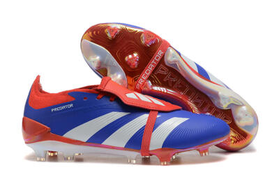 Adidas Predator Elite Foldover Tongue FG Low-Tops Football Boots - Blue/White/Red