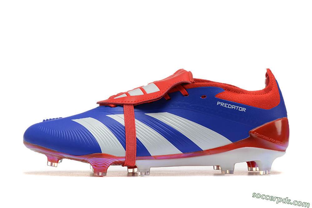 Adidas Predator Elite Foldover Tongue FG Low-Tops Football Boots - Blue/White/Red 2