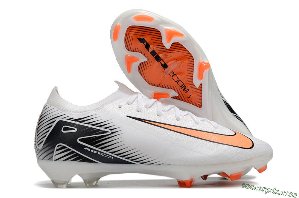Nike Air Zoom Mercurial Vapor 16 Elite FG Low-Tops Football Boots - White/Orange/Black 1