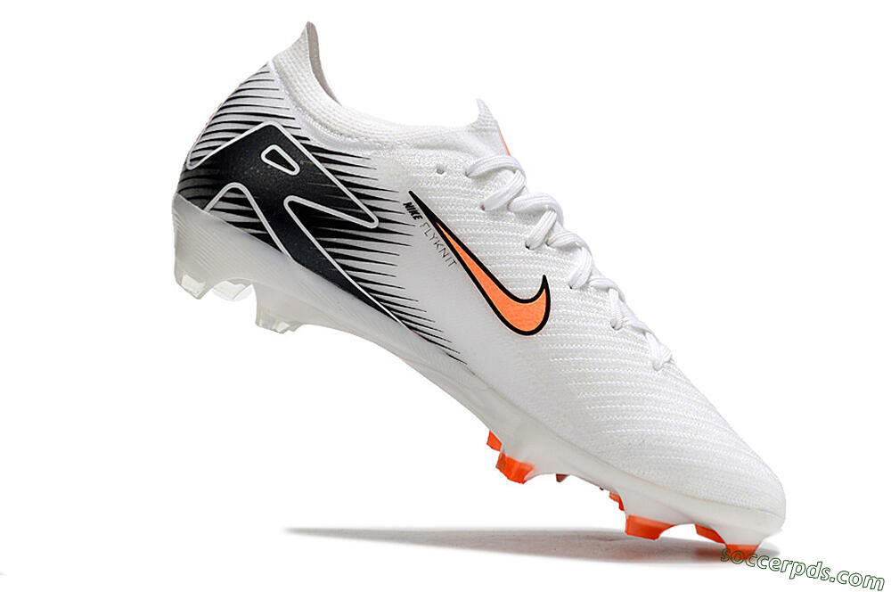 Nike Air Zoom Mercurial Vapor 16 Elite FG Low-Tops Football Boots - White/Orange/Black 4
