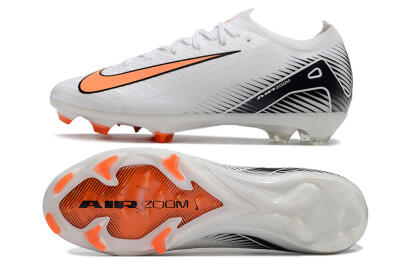 Nike Air Zoom Mercurial Vapor 16 Elite FG Low-Tops Football Boots - White/Orange/Black