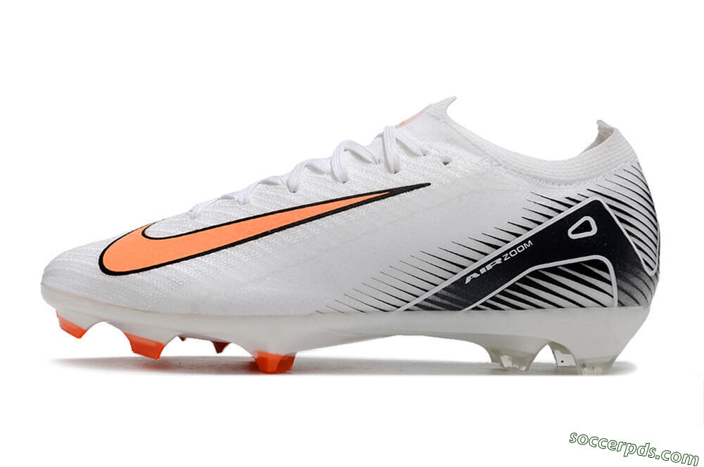 Nike Air Zoom Mercurial Vapor 16 Elite FG Low-Tops Football Boots - White/Orange/Black 2