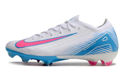 Nike Air Zoom Mercurial Vapor 16 Elite FG Low-Tops Football Boots - White/Pink/Blue