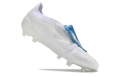 Adidas Predator Elite Foldover Tongue FG Low-Tops Football Boots - White/Blue