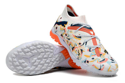 Puma Future Ultimate TF Low-Tops Football Shoes - White/Yellow/Black