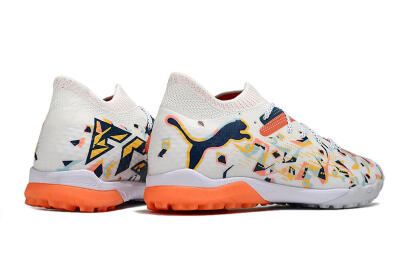 Puma Future Ultimate TF Low-Tops Football Shoes - White/Yellow/Black