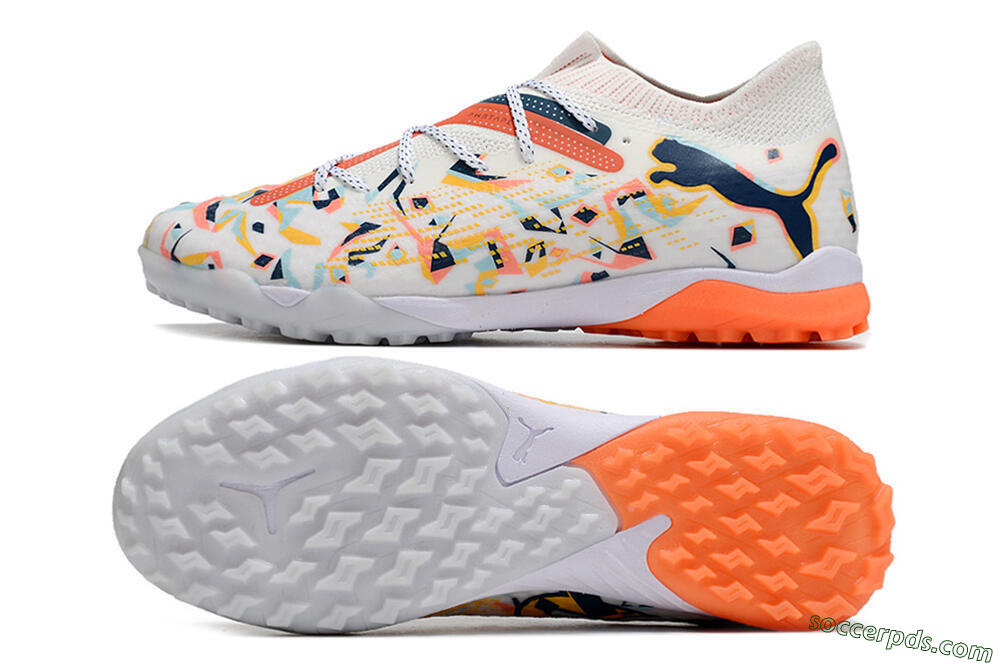 Puma Future Ultimate TF Low-Tops Football Shoes - White/Yellow/Black 0