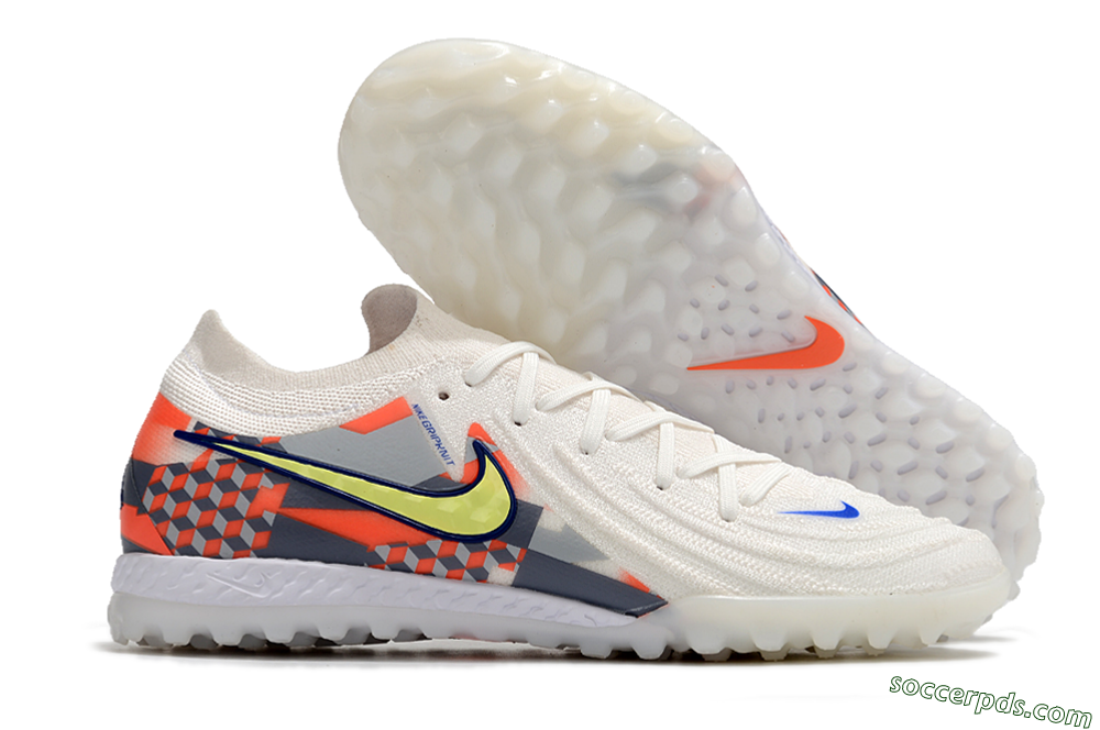 Nike Phantom GX 2 Elite TF Low-Tops Football Shoes - White/Yellow/Blue/Orange 1