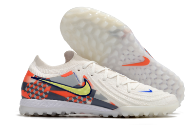 Nike Phantom GX 2 Elite TF Low-Tops Football Shoes - White/Yellow/Blue/Orange