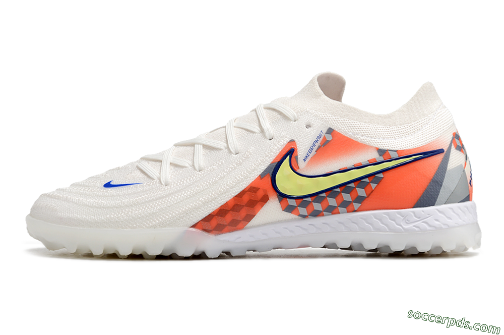 Nike Phantom GX 2 Elite TF Low-Tops Football Shoes - White/Yellow/Blue/Orange 2