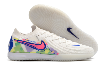Nike Phantom GX 2 Elite IC Low-Tops Football Shoes - White/Blue/Pink/Yellow