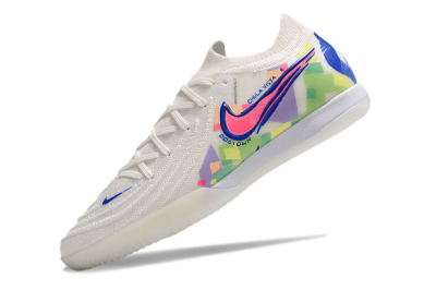 Nike Phantom GX 2 Elite IC Low-Tops Football Shoes - White/Blue/Pink/Yellow
