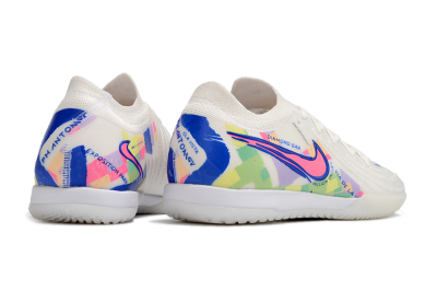 Nike Phantom GX 2 Elite IC Low-Tops Football Shoes - White/Blue/Pink/Yellow