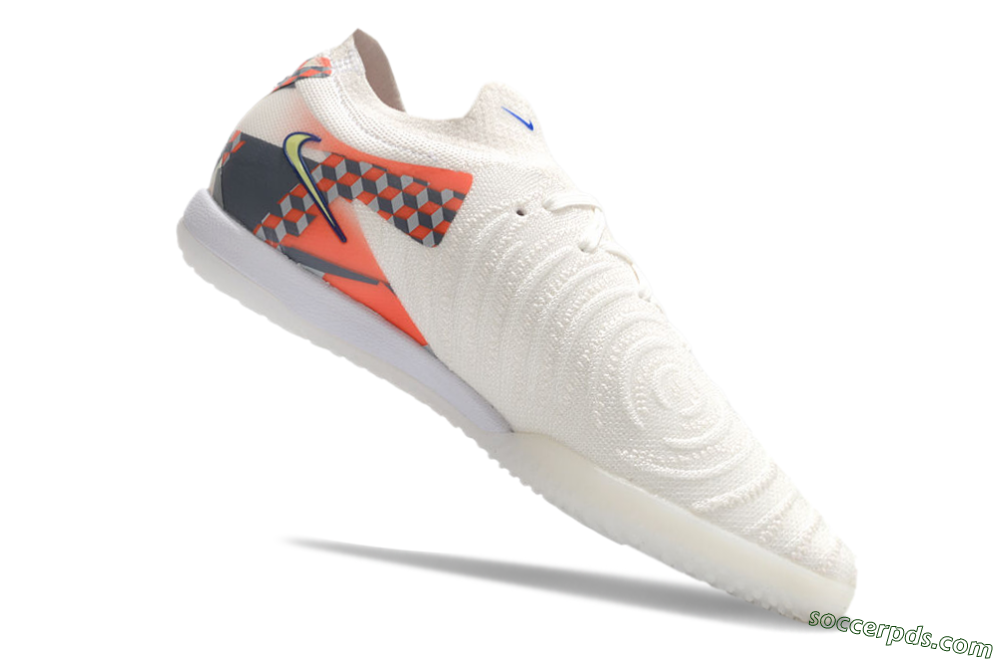 Nike Phantom GX 2 Elite IC Low-Tops Football Shoes - White/Yellow/Blue/Orange 4