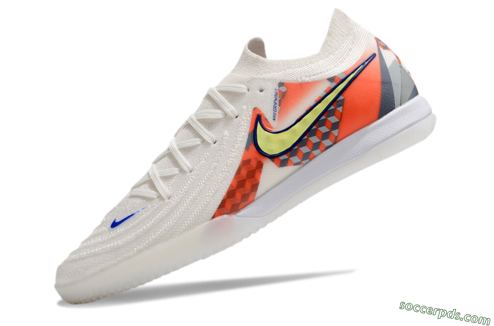 Nike Phantom GX 2 Elite IC Low-Tops Football Shoes - White/Yellow/Blue/Orange 5