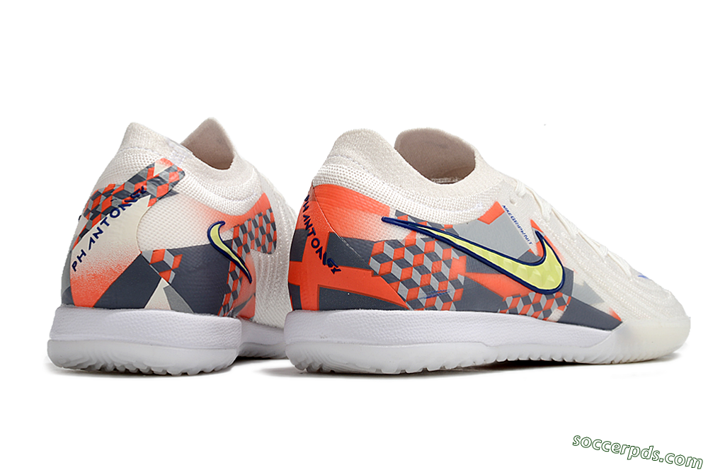 Nike Phantom GX 2 Elite IC Low-Tops Football Shoes - White/Yellow/Blue/Orange 6
