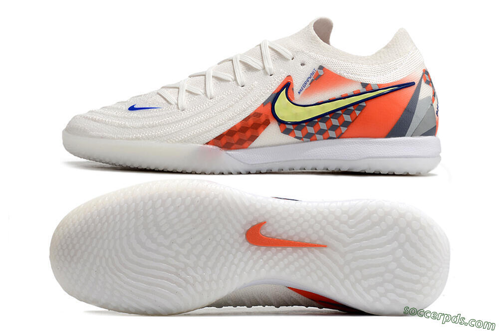 Nike Phantom GX 2 Elite IC Low-Tops Football Shoes - White/Yellow/Blue/Orange 0