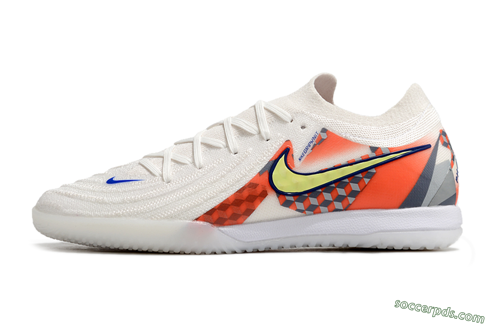 Nike Phantom GX 2 Elite IC Low-Tops Football Shoes - White/Yellow/Blue/Orange 2