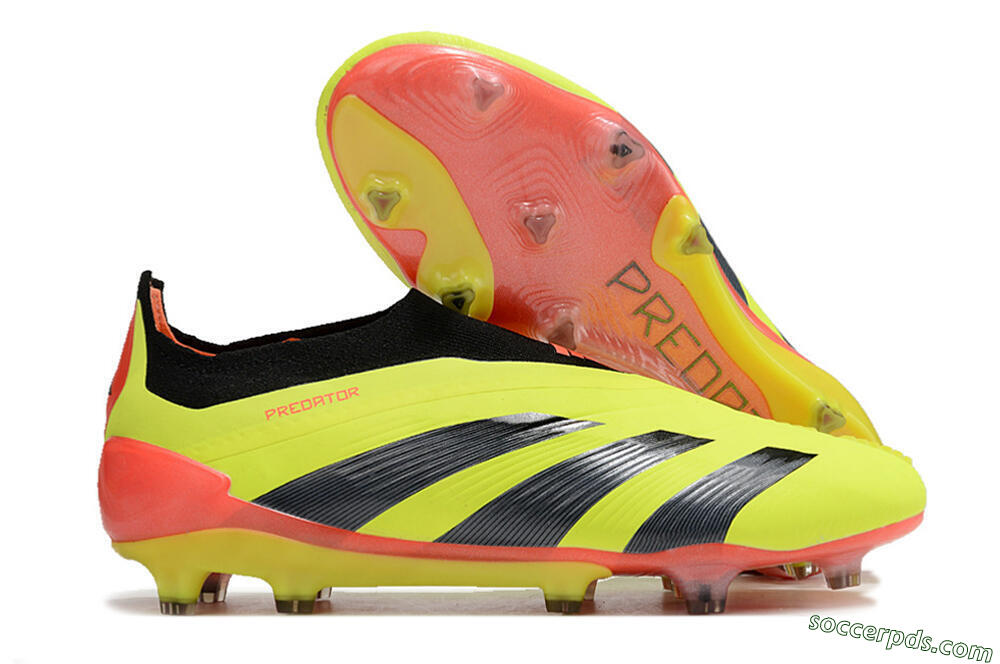 Adidas Predator Accuracy+ Laceless FG Low-Tops Football Boots - Yellow/Black/Orange 1