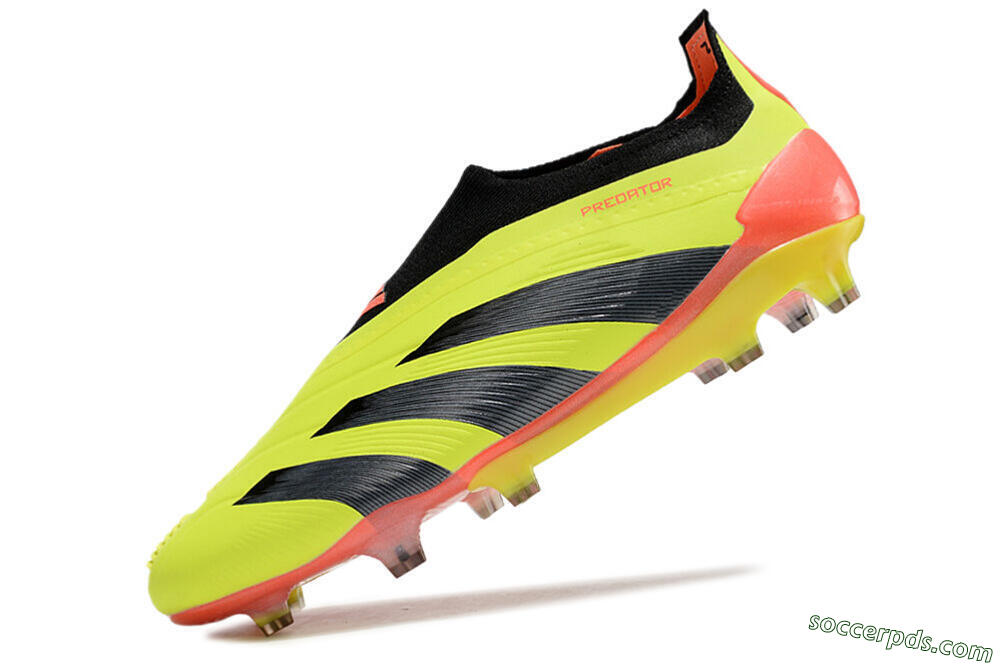Adidas Predator Accuracy+ Laceless FG Low-Tops Football Boots - Yellow/Black/Orange 5