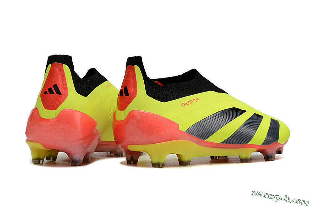 Adidas Predator Accuracy+ Laceless FG Low-Tops Football Boots - Yellow/Black/Orange 6