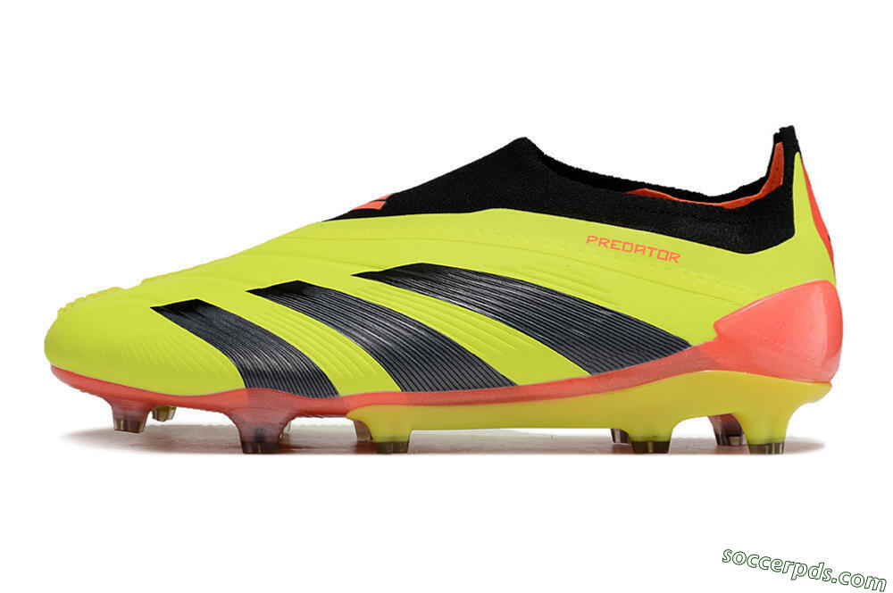 Adidas Predator Accuracy+ Laceless FG Low-Tops Football Boots - Yellow/Black/Orange 2