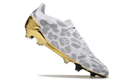 Adidas Predator Elite FG Low-Tops Football Boots - White/Grey/Gold