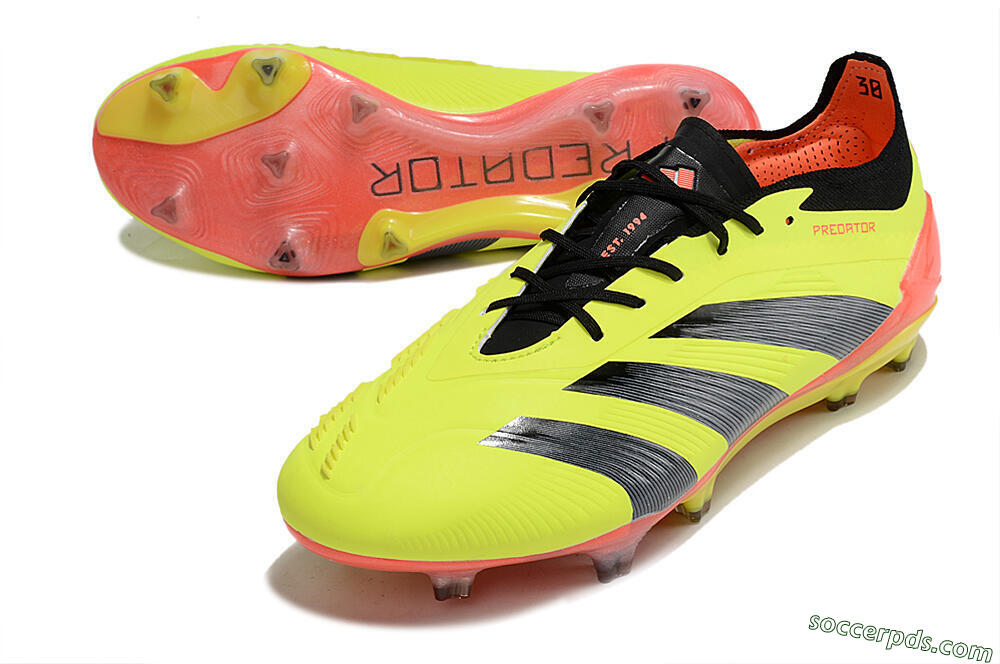 Adidas Predator Elite FG Low-Tops Football Boots - Yellow/Black/Orange 3