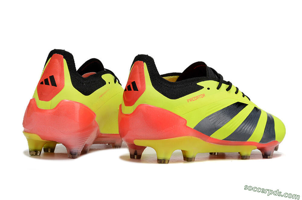 Adidas Predator Elite FG Low-Tops Football Boots - Yellow/Black/Orange 6